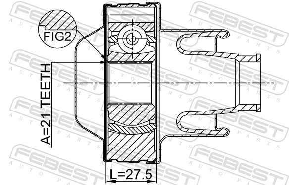 Joint, propshaft 3211-SRXSHAR