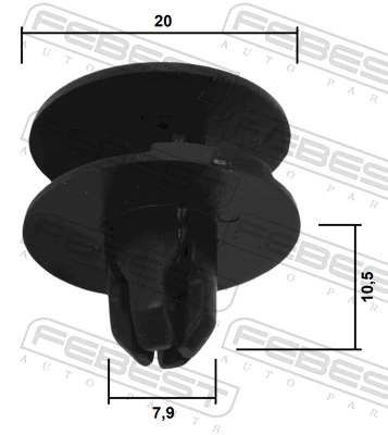 FEBEST 88570-121 Clip, trim/protection strip