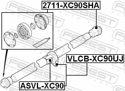 Joint, propshaft ASVL-XC90
