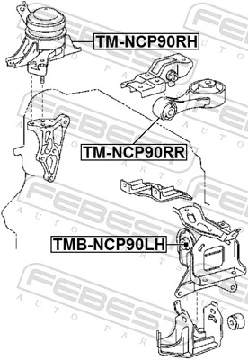 Mounting, engine TM-NCP90RH