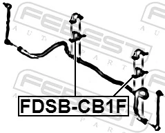 Mounting, stabiliser bar FDSB-CB1F