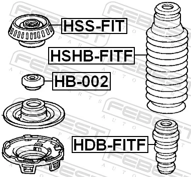 FEBEST HDB-FITF Rubber Buffer, suspension