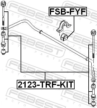 Mounting, stabiliser bar FSB-FYF