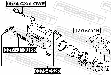 Repair Kit, brake caliper 0275-E52R