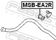 Mounting, stabiliser bar MSB-EA2R