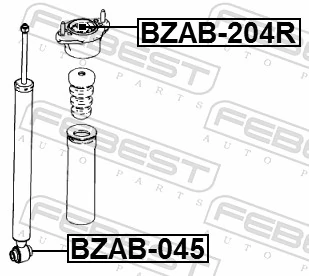 Bush, shock absorber BZAB-204R
