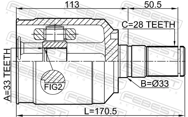 Joint Kit, drive shaft 2211-XM12LH