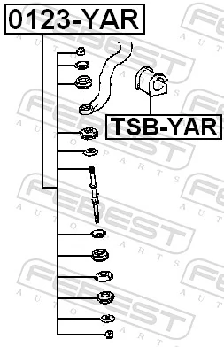 Mounting, stabiliser bar TSB-YAR