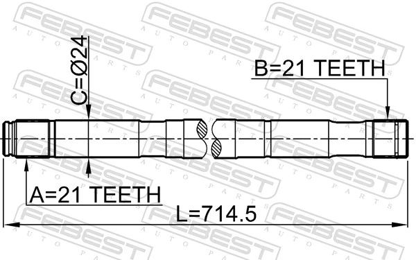 FEBEST 0212-QG15RH Drive Shaft