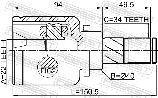 Joint Kit, drive shaft 2111-CDHLH