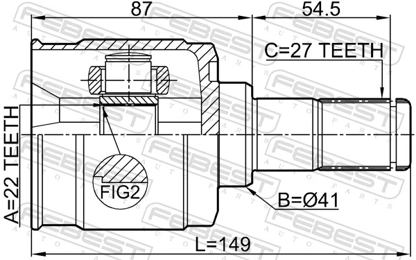 Joint Kit, drive shaft 1211-SD11MT