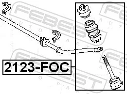 Link/Coupling Rod, stabiliser bar 2123-FOC