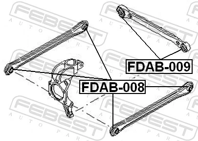 Mounting, control/trailing arm FDAB-009