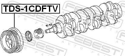 Belt Pulley, crankshaft TDS-1CDFTV