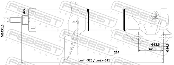 FEBEST 15110-001F Shock Absorber