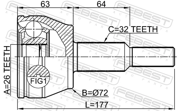 Joint Kit, drive shaft 2010-WKF