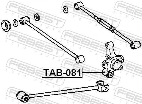 FEBEST TAB-081 Mounting, control/trailing arm