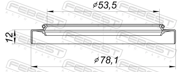 FEBEST 95GDY-55781212X Seal Ring, wheel hub