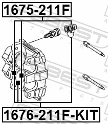 Repair Kit, brake caliper 1675-211F