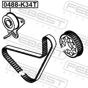 Deflection Pulley/Guide Pulley, timing belt 0488-K34T
