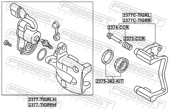 Brake Caliper 2377-TIGRLH