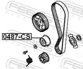 Tensioner Pulley, timing belt 0487-CS