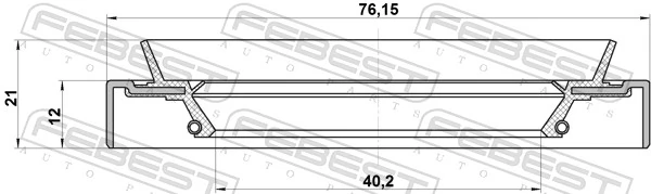 FEBEST 95HDS-42761221R Shaft Seal, drive shaft