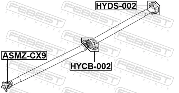 Bearing, propshaft centre bearing HYCB-002