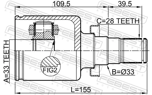 Joint Kit, drive shaft 3511-SX11LH