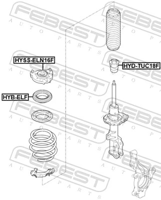 Suspension Strut Support Mount HYSS-ELN16F