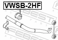 Mounting, stabiliser bar VWSB-2HF