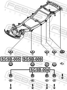 FEBEST SGSB-009 Mounting, vehicle frame