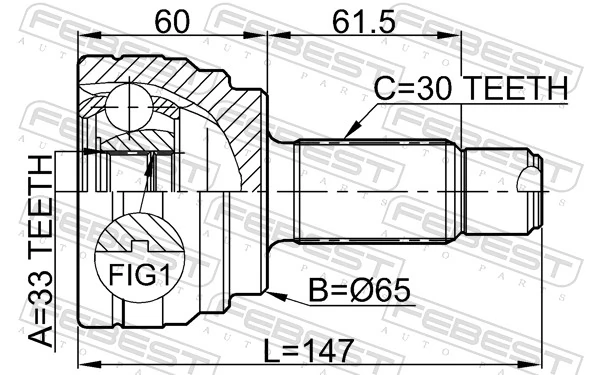 Joint Kit, drive shaft 1910-E70