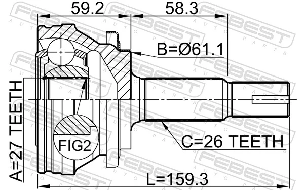 Joint Kit, drive shaft 0110-ACA30