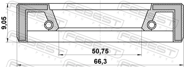 Shaft Seal, drive shaft 95FAY-52660909X