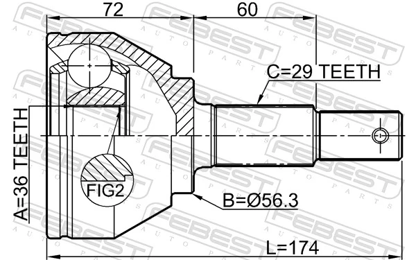 FEBEST 0210-T31M9 Joint Kit, drive shaft
