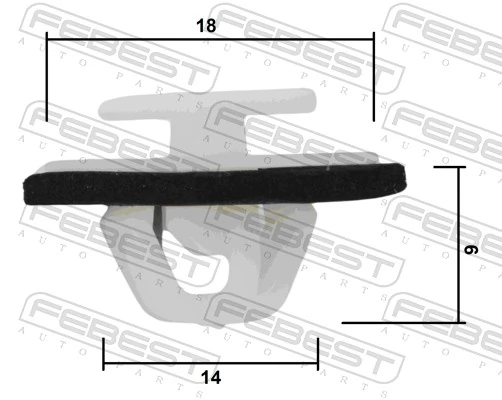 Clip, trim/protection strip 88570-187