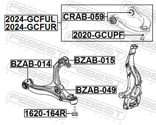Control/Trailing Arm, wheel suspension 2024-GCFUL