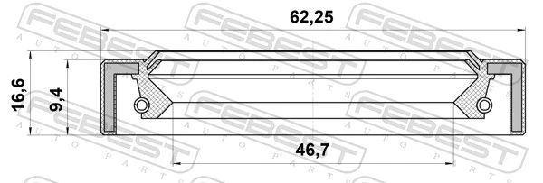 FEBEST 95IEY-48620917C Shaft Seal, drive shaft