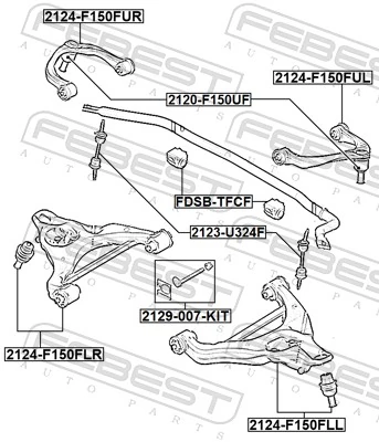 FEBEST 2129-007-KIT Camber Correction Screw Set
