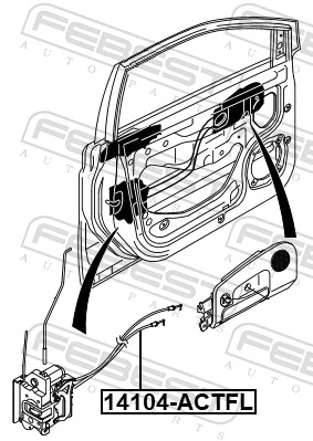 FEBEST 14104-ACTFL Cable Pull, door release