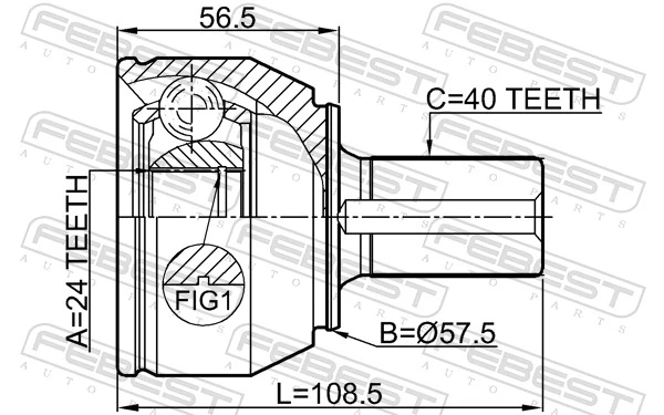 Joint Kit, drive shaft 2110-CA216