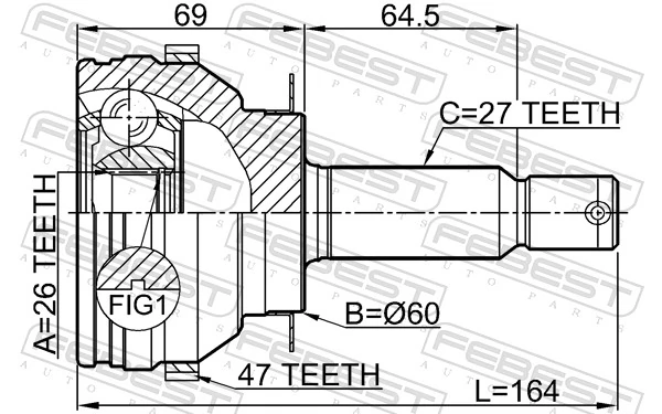 Joint Kit, drive shaft 1210-SON20A47