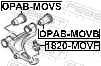 Mounting, control/trailing arm OPAB-MOVB