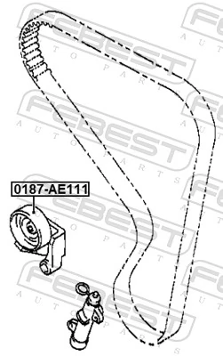 FEBEST 0187-AE111 Tensioner Pulley, timing belt