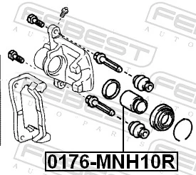Piston, brake caliper 0176-MNH10R