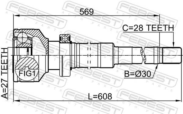 Joint Kit, drive shaft 2711-XC90RH
