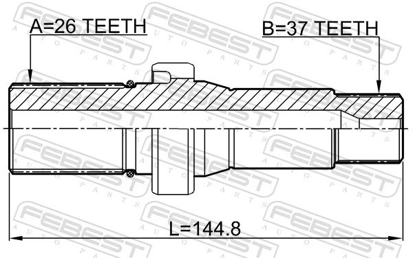 FEBEST 2312-TRANST5RH Drive Shaft