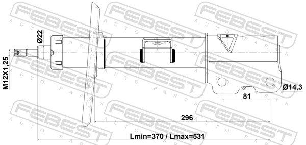 FEBEST 02110-015FL Shock Absorber