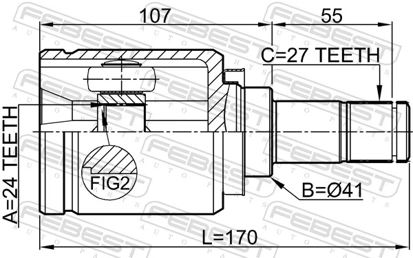 Joint Kit, drive shaft 0411-NA4RH